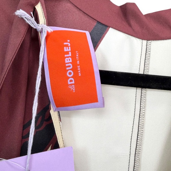 NWT La DoubleJ Magnifico Silk Twill Dress in Corsini Placée Cream $1,690 Size XL - Picture 8 of 16